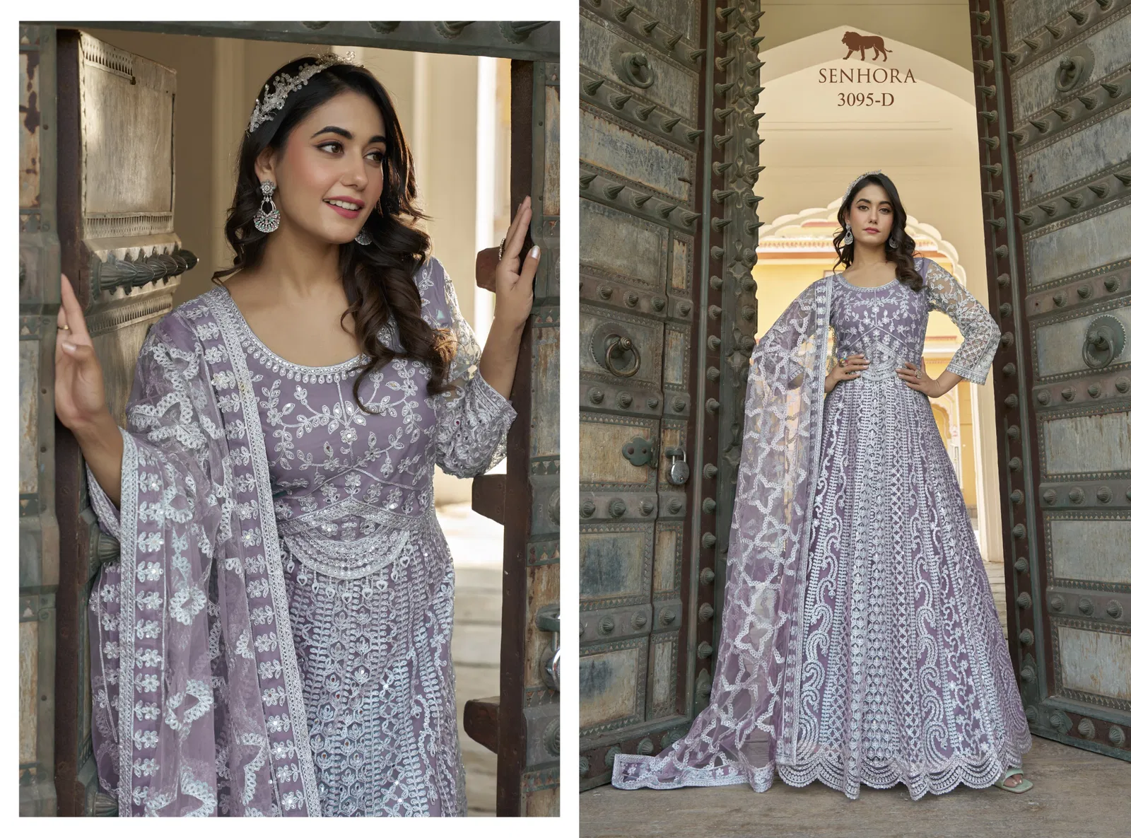 Mehfil By Senhora Pure Butterfly Net Top And Dupatta Suppliers In India